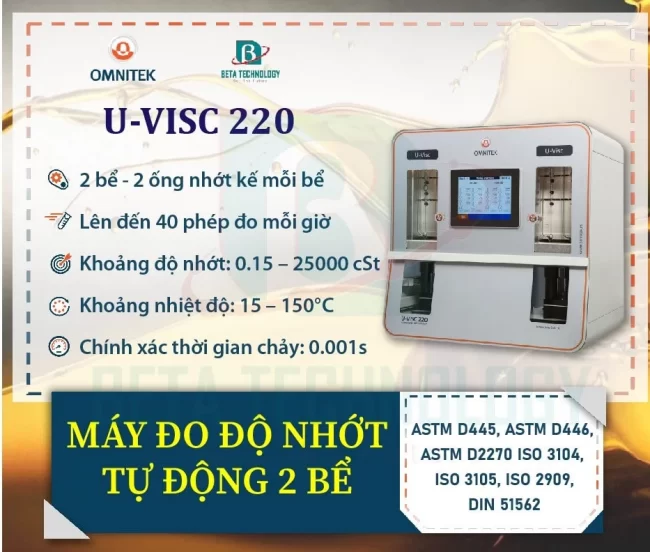Máy đo độ nhớt tự động U-VISC 220 – 2 bể