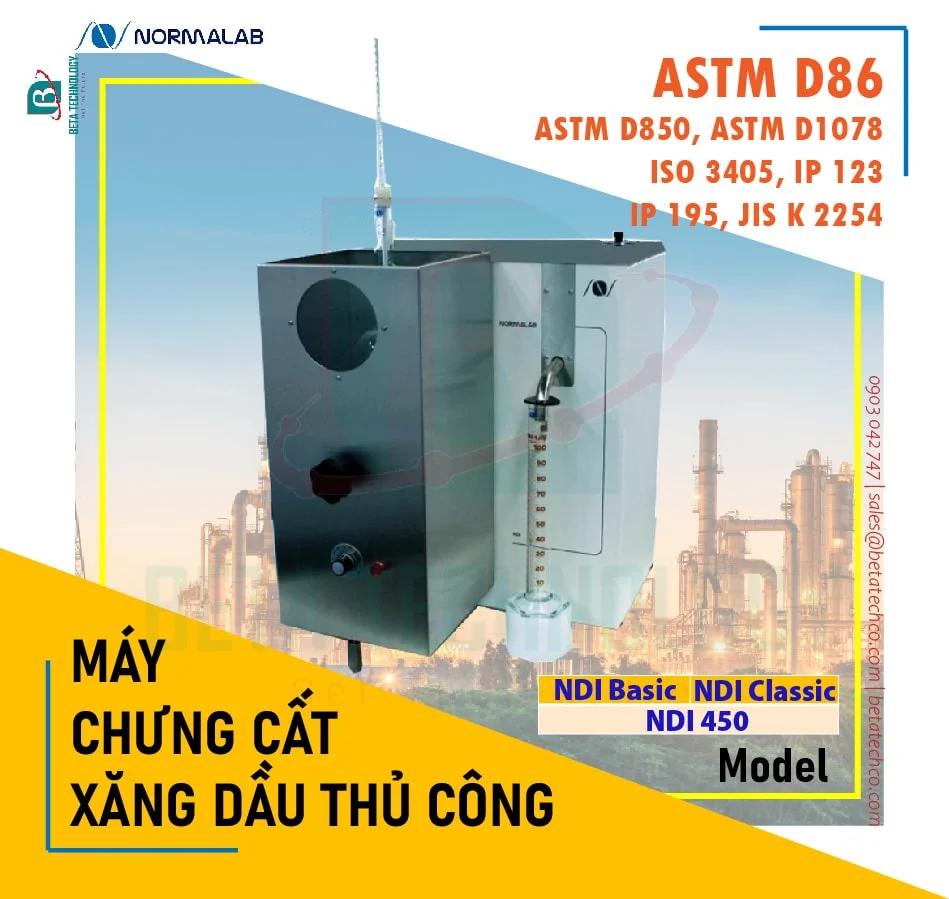 Máy chưng cất xăng dầu ASTM D86