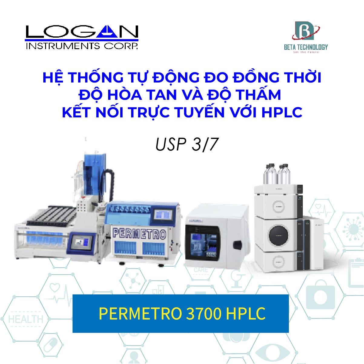 Hệ thống đo đồng thời độ hòa tan và độ thấm kết nối trực tuyến HPLC