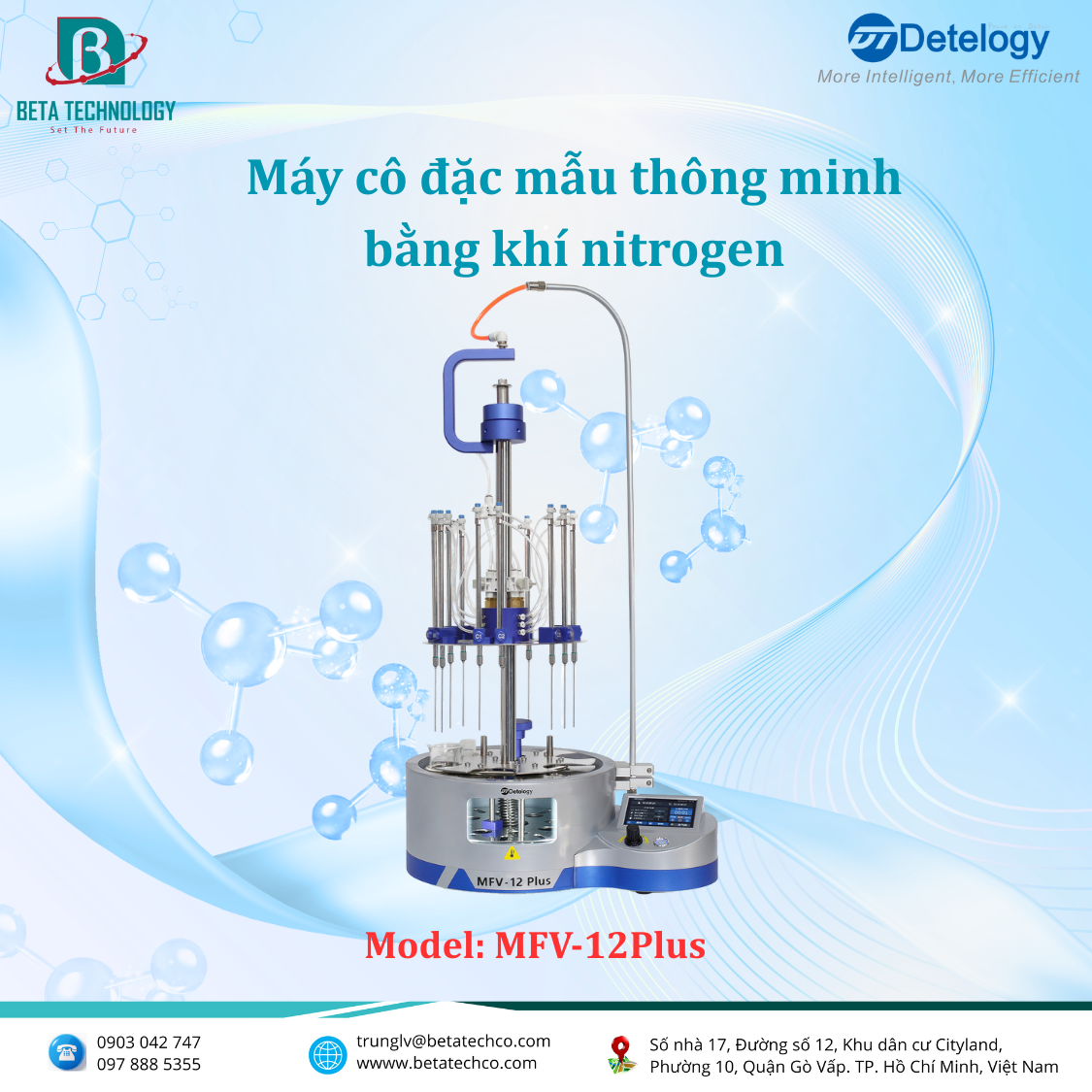 Máy cô đặc mẫu bằng khí nitơ 12 vị trí với giám sát từ xa qua DTLabs