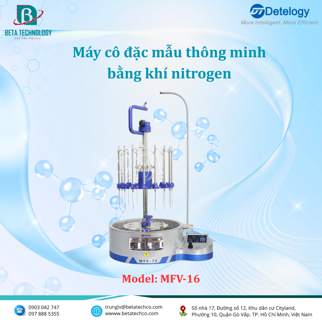 Máy cô đặc mẫu bằng khí nitơ 16 vị trí