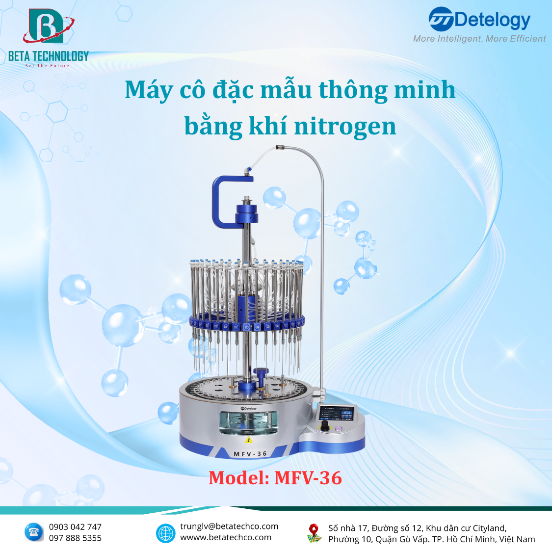 Máy cô đặc mẫu bằng khí nitrogen MFV-36