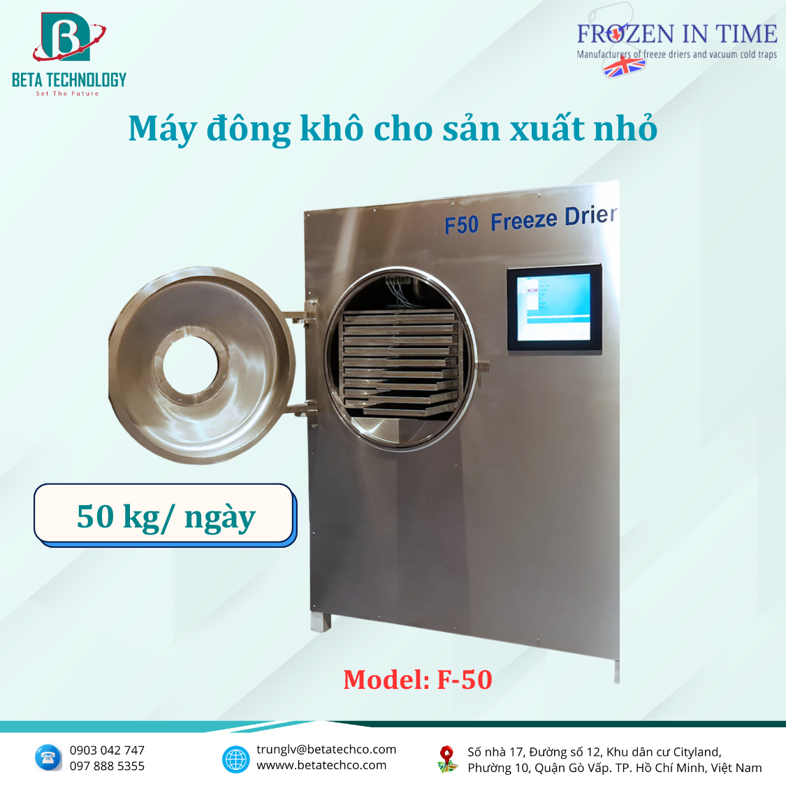 Máy Đông Khô Cho R&D và Sản Xuất Nhỏ