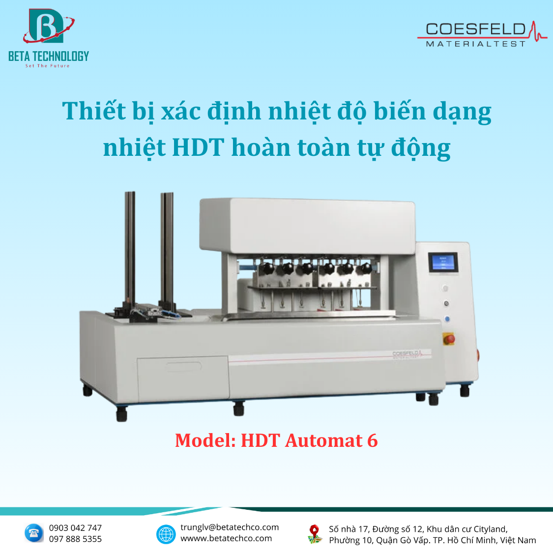 Thiết bị xác định nhiệt độ biến dạng nhiệt HDT hoàn toàn tự động
