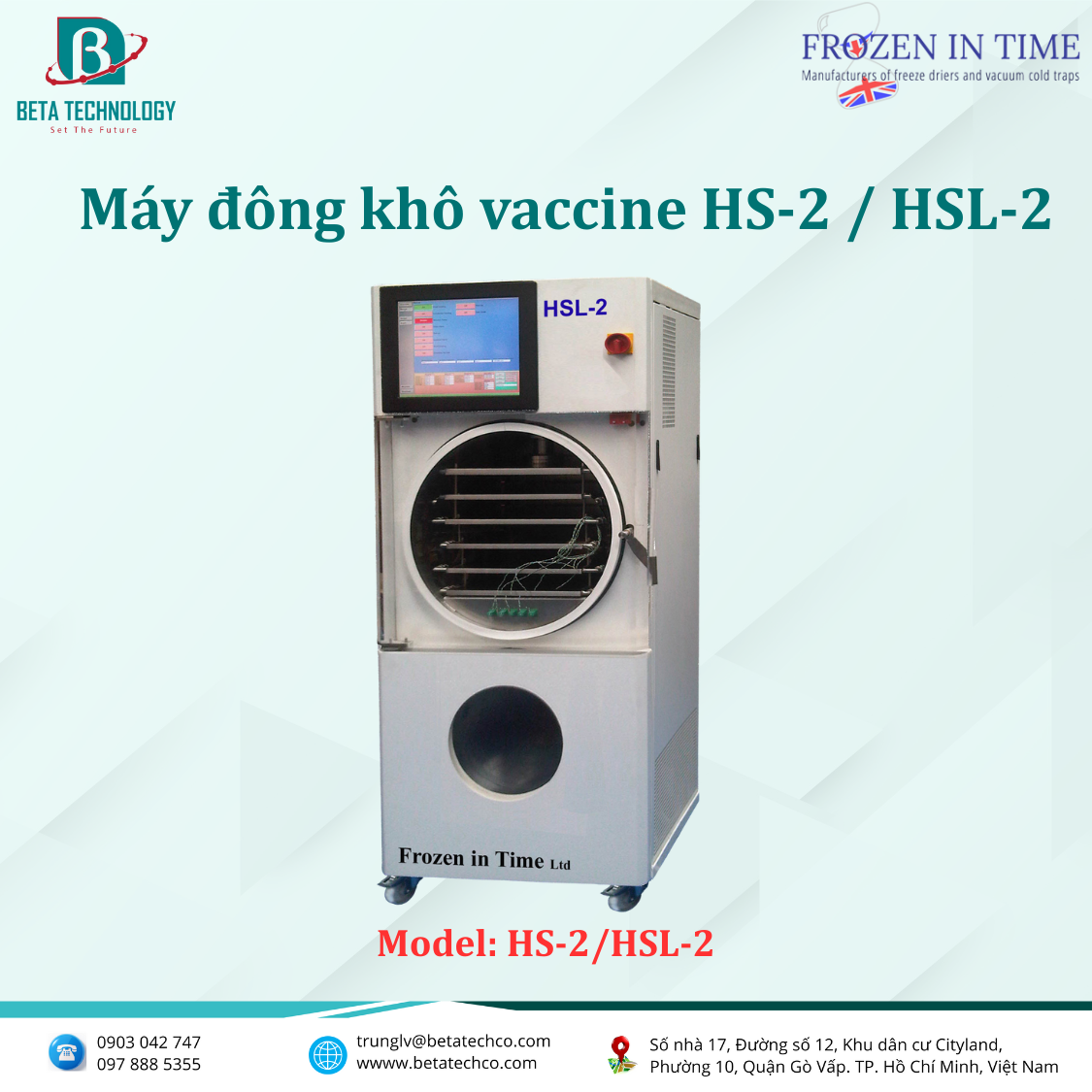 Máy sấy thăng hoa thí nghiệm HS-2
