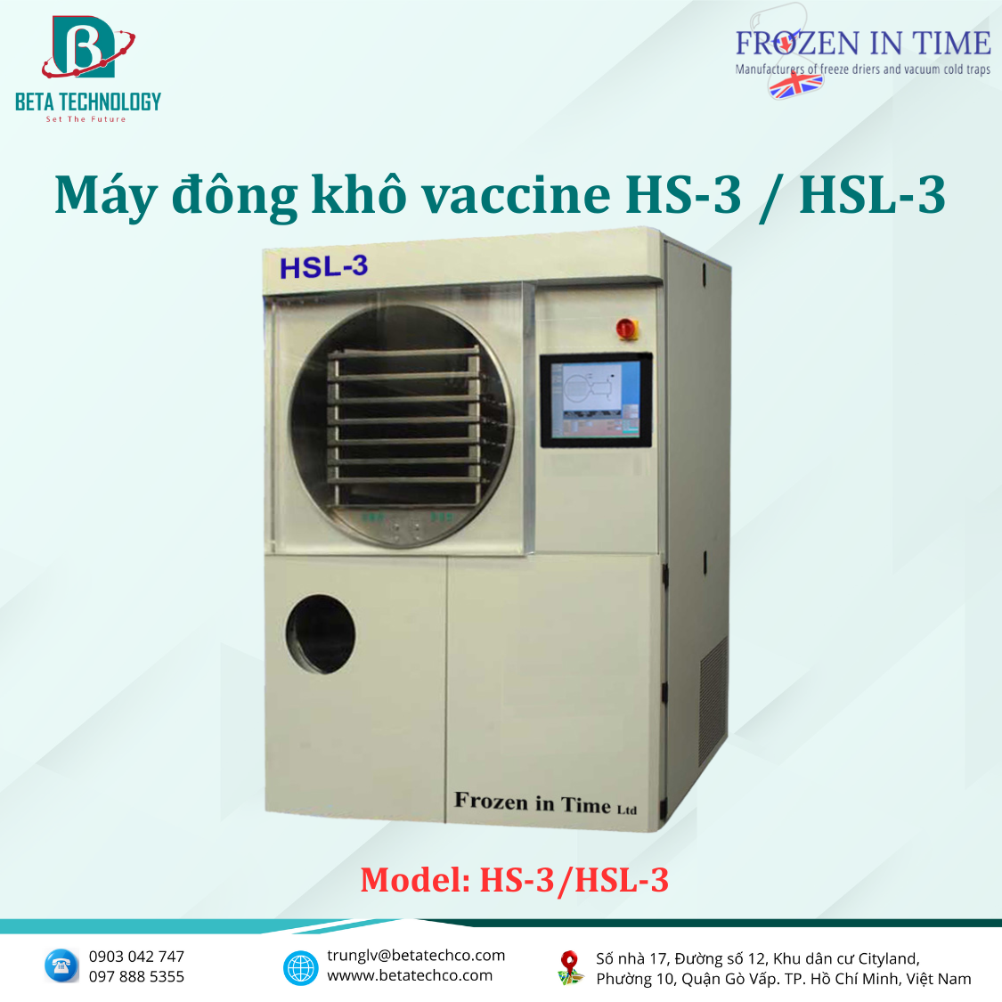 Máy đông khô dược phẩm HS-3