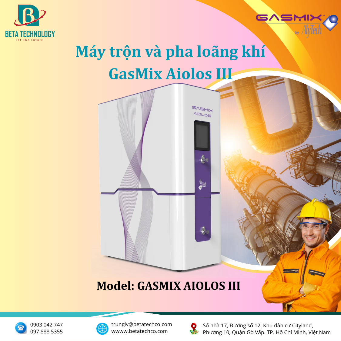 Máy trộn và pha loãng khí GasMix Aiolos III