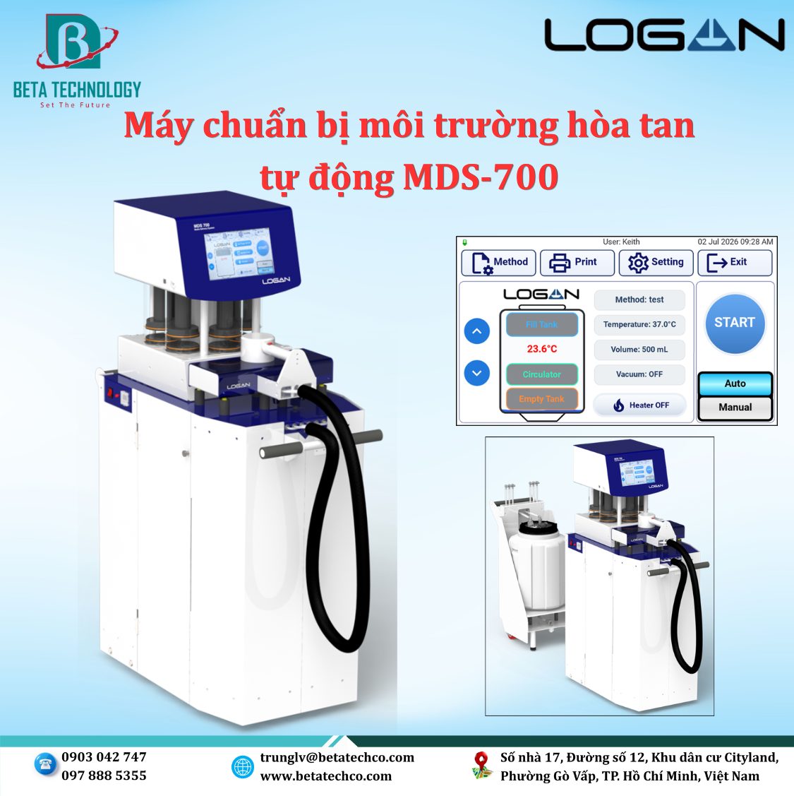 Máy chuẩn bị môi trường hòa tan