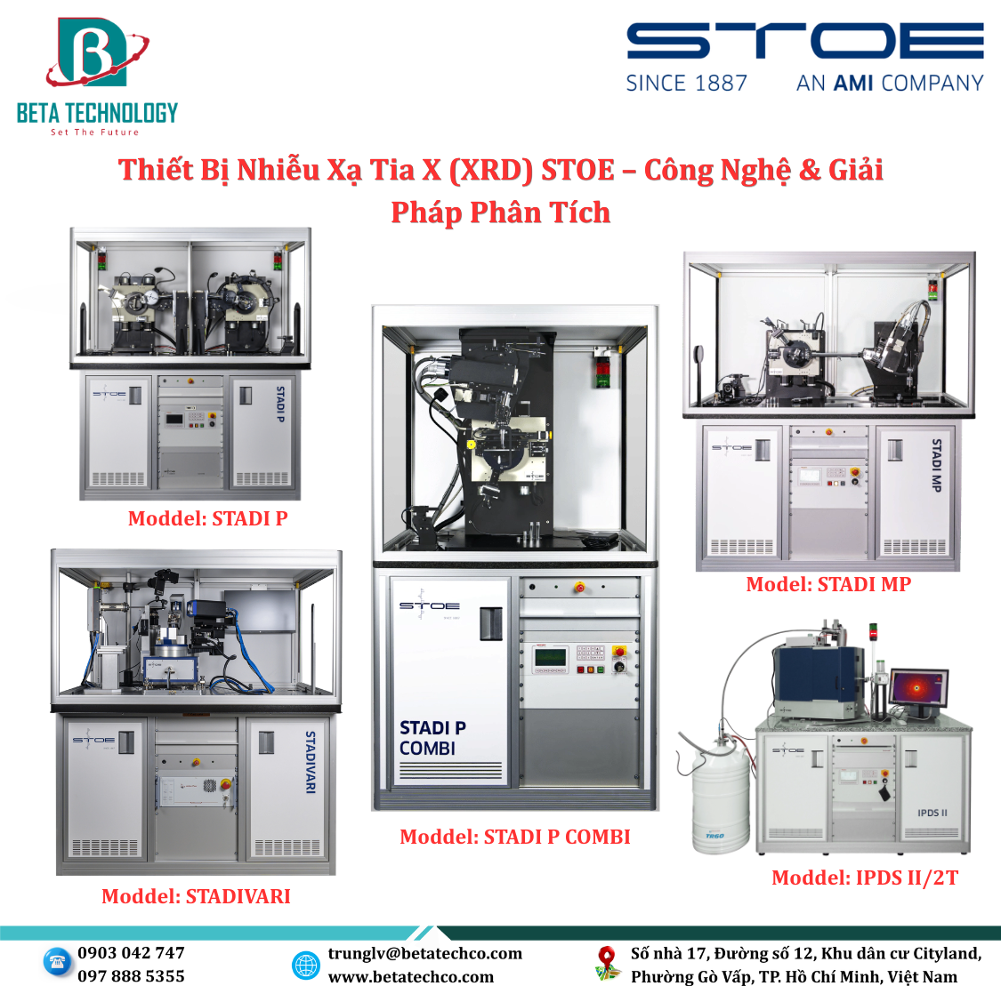 thiết bị nhiễu xạ tia X STOE